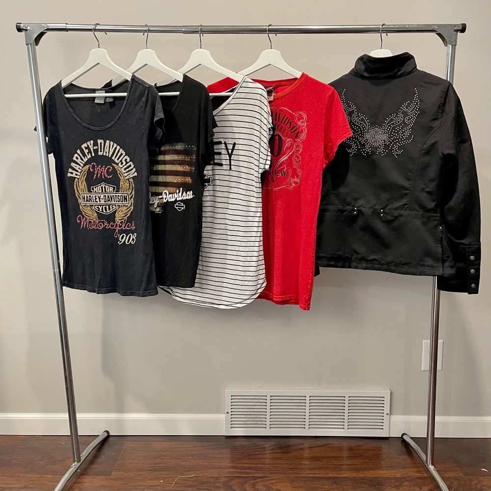 Harley Davidson Tee’s + Riding Jacket Medium Small